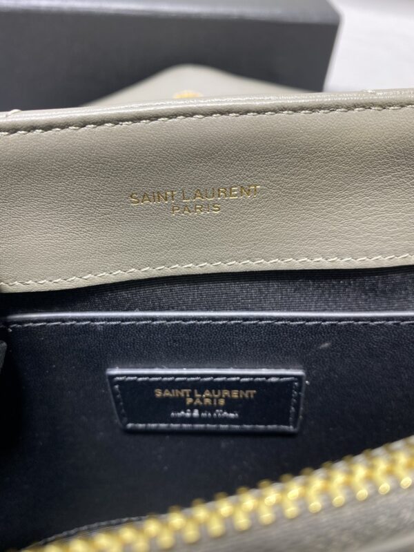 YSL LouLou Y-Shaped Satchel Medium Handbag - Metal Gray - Image 2