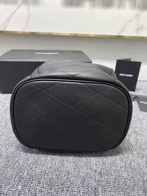 YSL LE MAILLON Buckle Bucket Bag - Black - Image 3