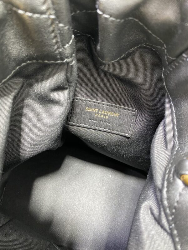 YSL LE MAILLON Buckle Bucket Bag - Black - Image 5