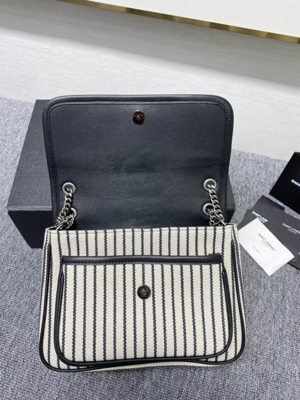 YSL Linen Stripes Large Handbag - Image 3