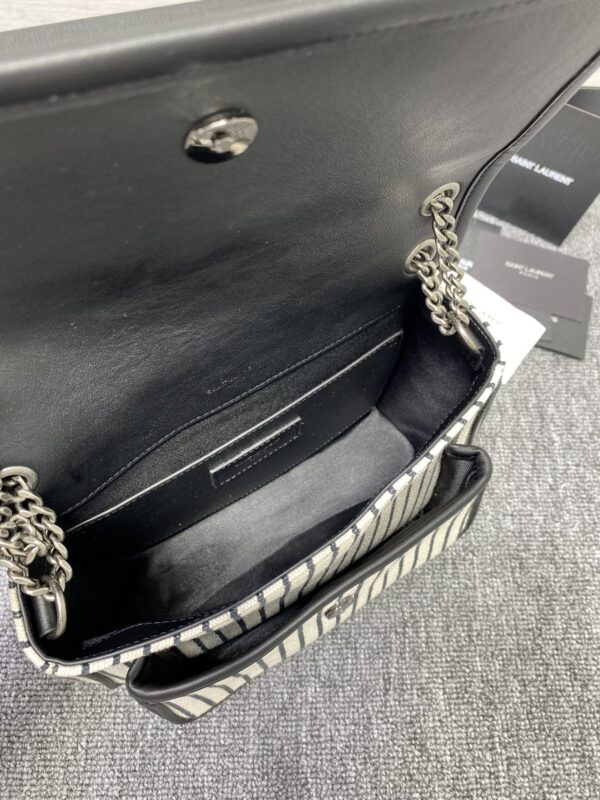 YSL Linen Stripes Large Handbag - Image 4