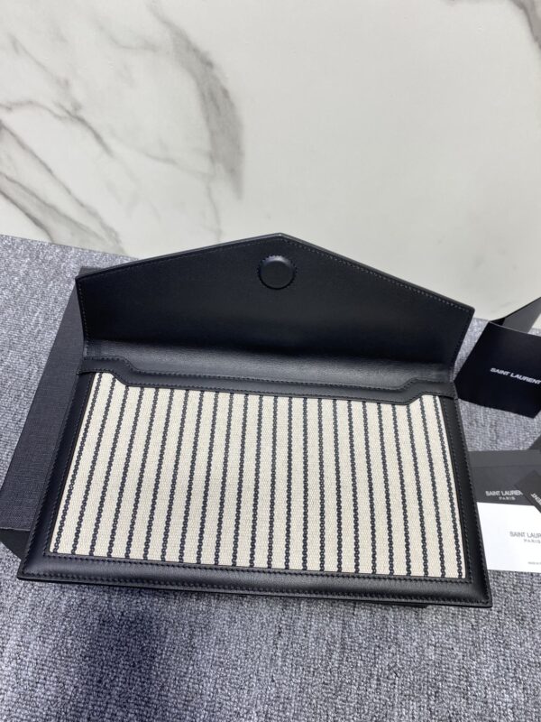 YSL Linen Stripe Handbag - Image 3