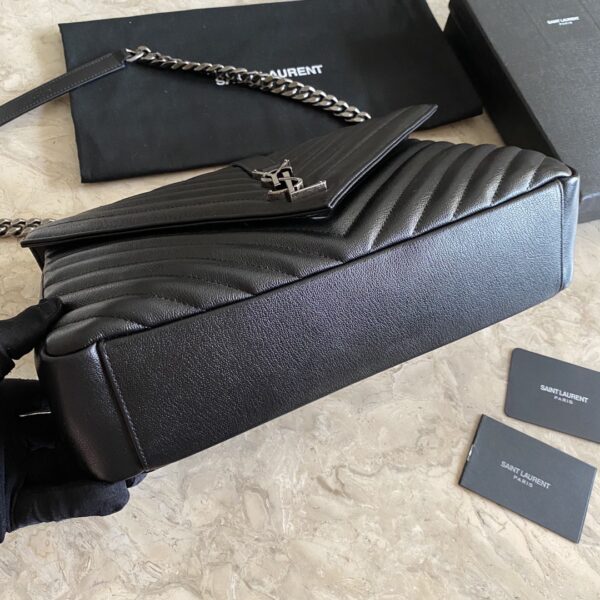 YLS Saint Laurent Large Chain Messenger Bag  - Black - Image 5