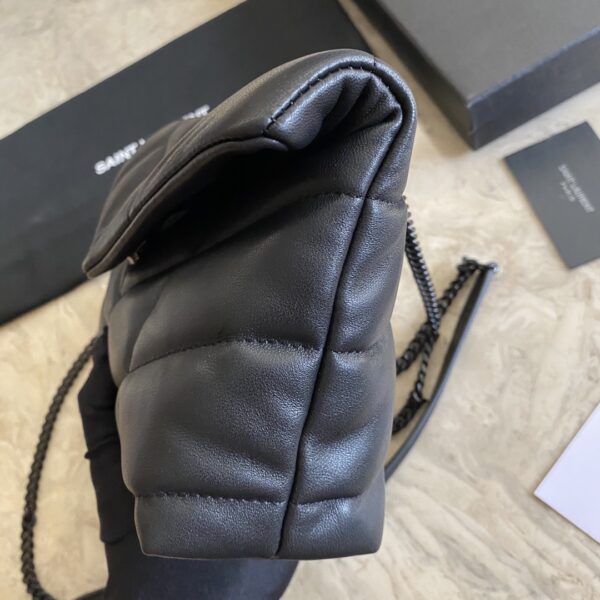 YSL Loulou Puffer Mini Bag – Black (Black) - Image 4