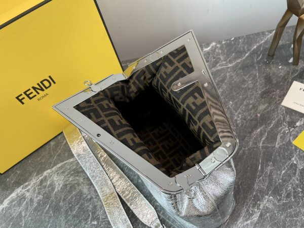 Fendi First Small Handbag - Silver - Image 3