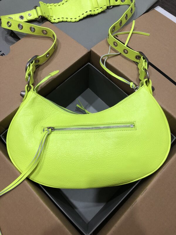 Balenciaga Le Cagole Half-Moon Large Armpit Dumpling Bag - Mint Green - Image 3