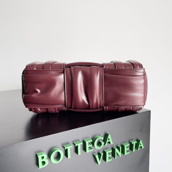 Bottega Veneta Cute Pleated Mini Tote Bag - Maroon - Image 3