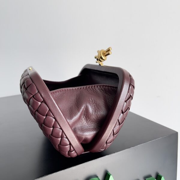 Bottega Veneta Knot Classic Dinner Clutch - Maroon - Image 3