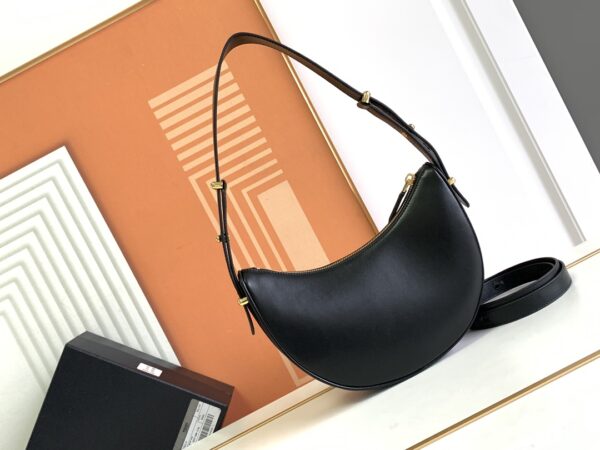 Prada Simple Moon Handbag - Black - Image 4