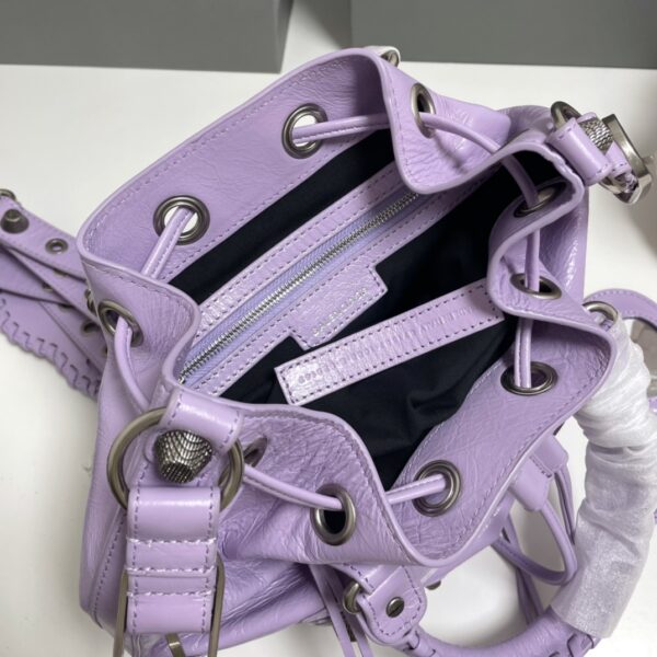 Balenciaga Le Cagole Large Bucket Bag - Purple - Image 2