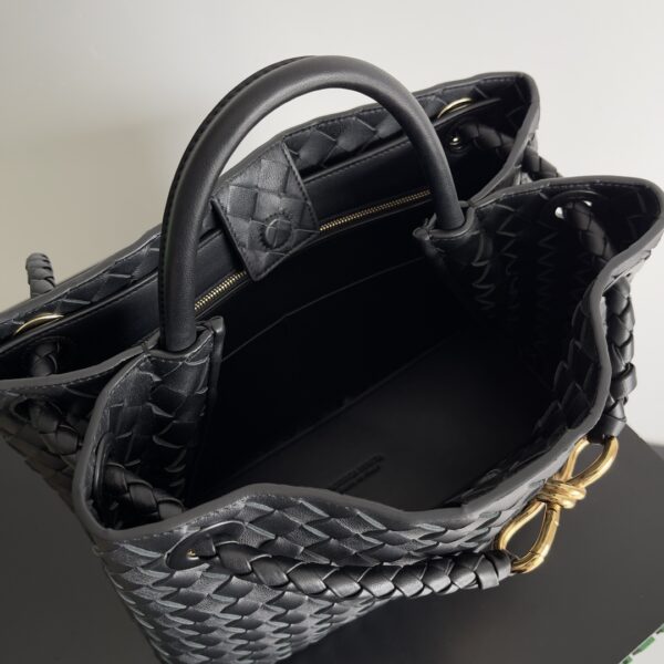 Bottega Veneta Andiamo Woven Handbag - Black - Image 2