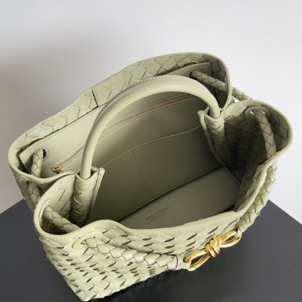 Bottega Veneta Andiamo Woven Handbag - Off White - Image 2