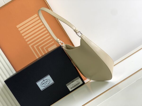 Prada Hobo Underarm Bag - Cream - Image 3