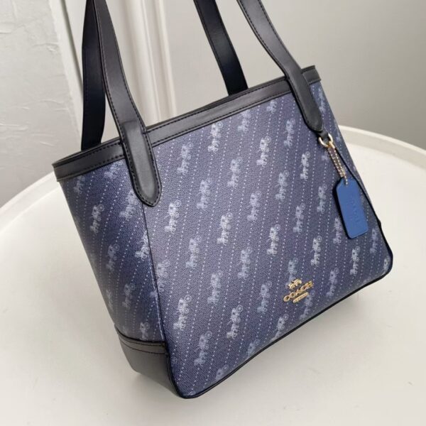 Coach Bags Coach Tote With Horse And Carriage Dot Print Purse - Blue - Image 5