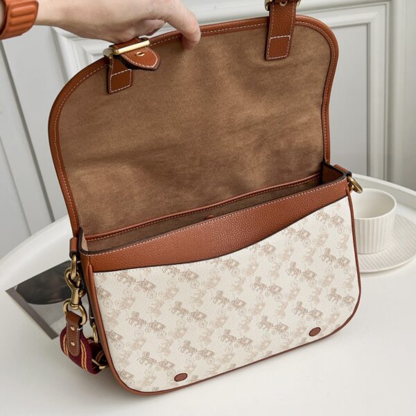 Coach Lucy Flip-top Printed Buckle Crossbody Bag - Brown - Image 3