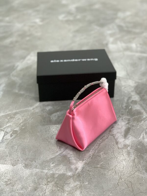 Alexander Wang Satin Clutch Bag - Pink - Image 5