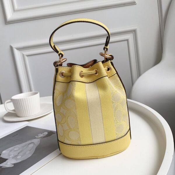 Coach Mini Macaron Color Bucket Bag - Yellow - Image 4