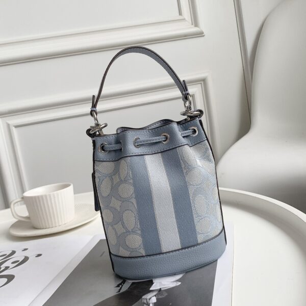 Coach Mini Macaron Color Bucket Bag - Blue - Image 5