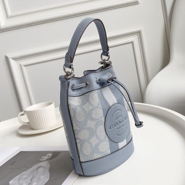 Coach Mini Macaron Color Bucket Bag - Blue - Image 4