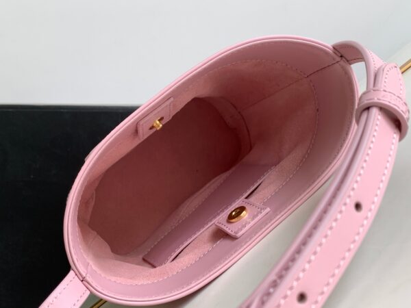 Celine Cuir Triomphe Mini Smooth Cow Leather Bucket Bag - Pink - Image 2