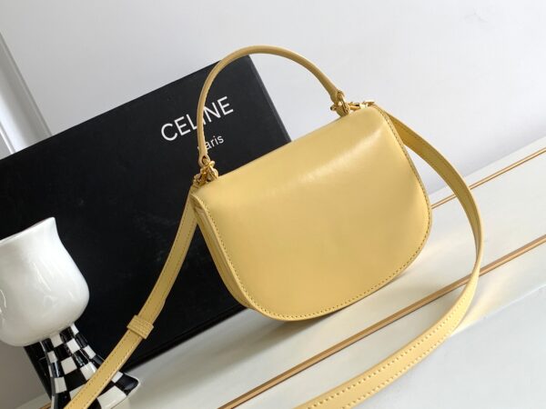 Celine Mini Besace Smooth Cow Leather Arc De Triomphe Bag - Cream - Image 4