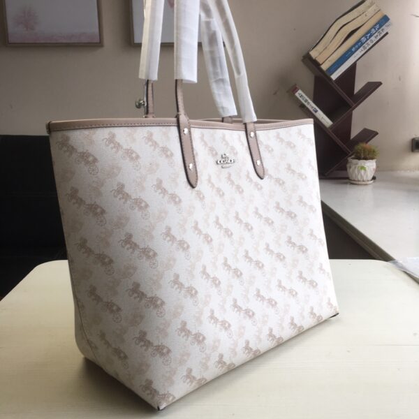Coach Carriage Double-sided Tote Bag - White - Image 3