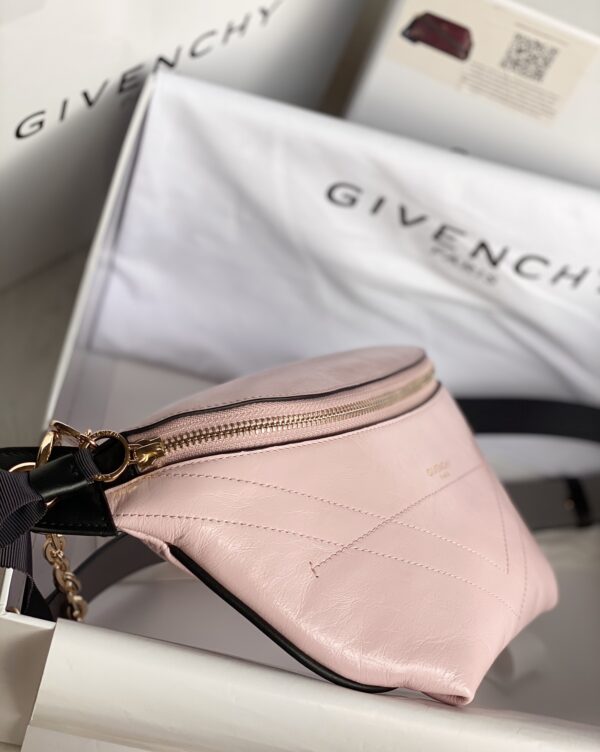 Givenchy Waxed Leather Waist Bag - Pink - Image 4