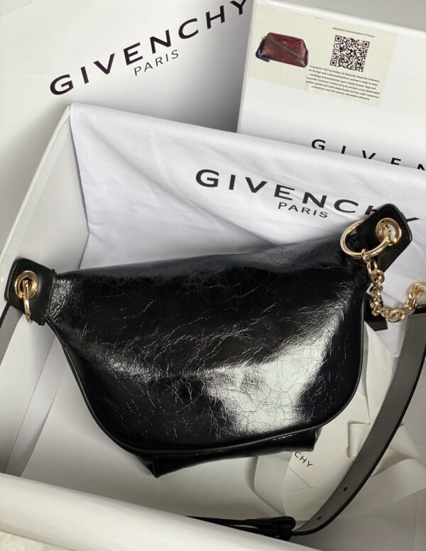 Givenchy Waxed Leather Waist Bag - Black - Image 5