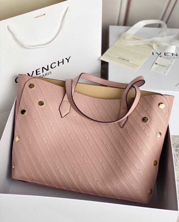 Givenchy Bond Embossed Calf Tote Bag - Pink - Image 4