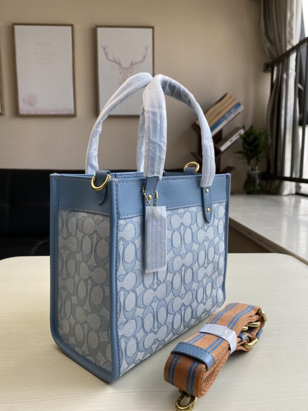 Coach Jacquard Field No. 22 Tote Bag - Blue - Image 2