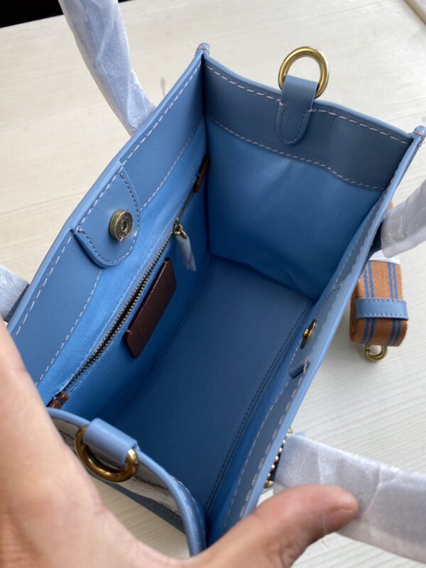 Coach Jacquard Field No. 22 Tote Bag - Blue - Image 3