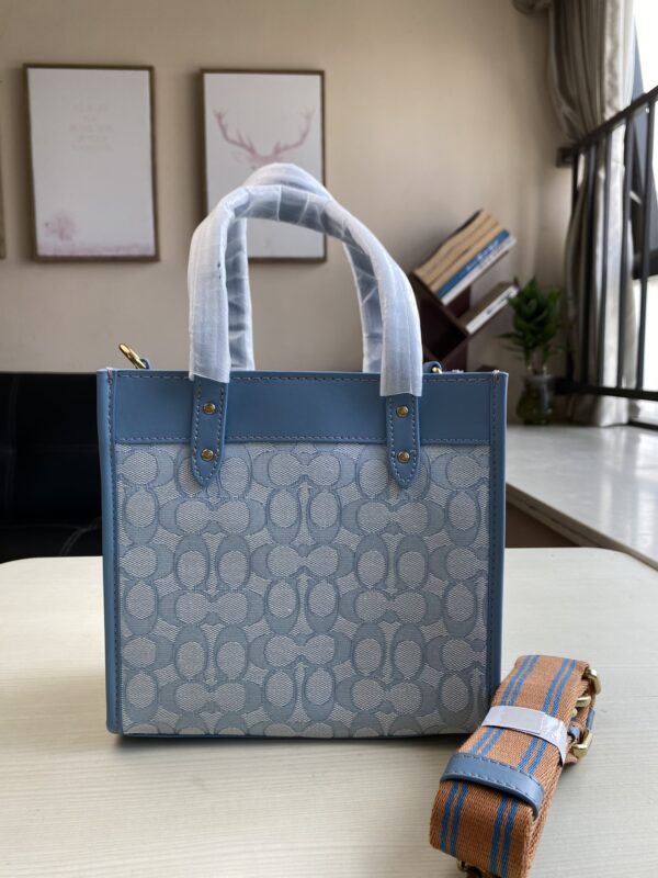 Coach Jacquard Field No. 22 Tote Bag - Blue - Image 5