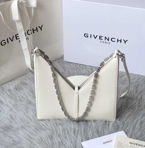 Givenchy V-shaped Cut Out Small Handbag - White - Image 5