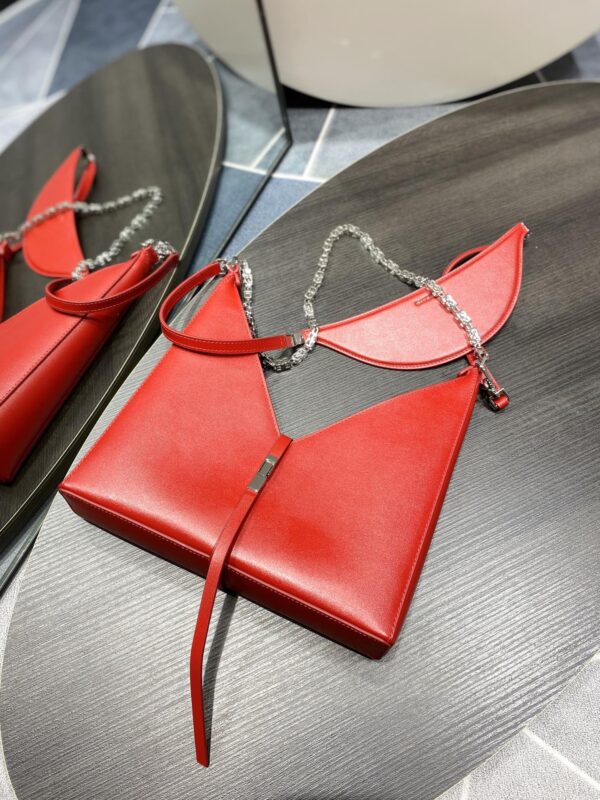 Givenchy Cut-out Chain Small Handbag - Red - Image 3