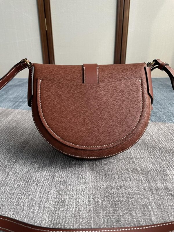 Chloe Darryl Mocha Warm Brown Saddle Bag - Brown - Image 5