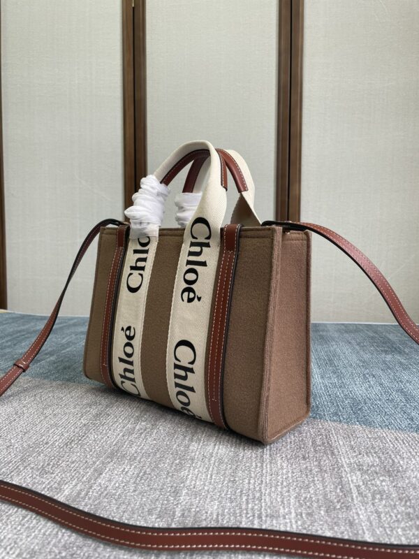 Chloe Woody Small Tote Bag - Brown - Image 5