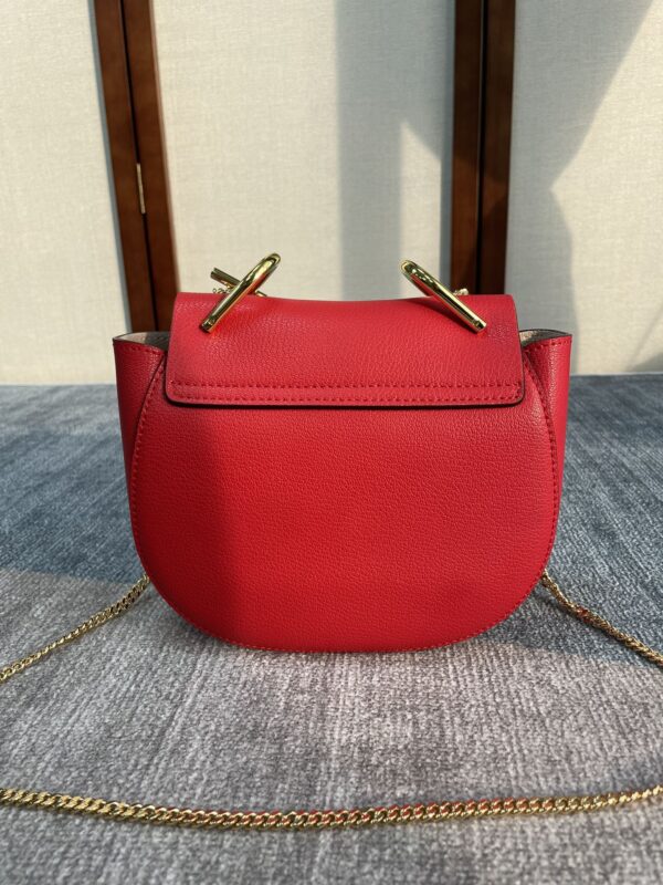 Chloe Mini Drew Piggy Bag - Red - Image 4