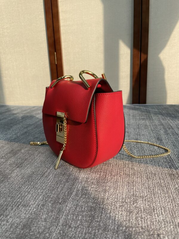 Chloe Mini Drew Piggy Bag - Red - Image 5