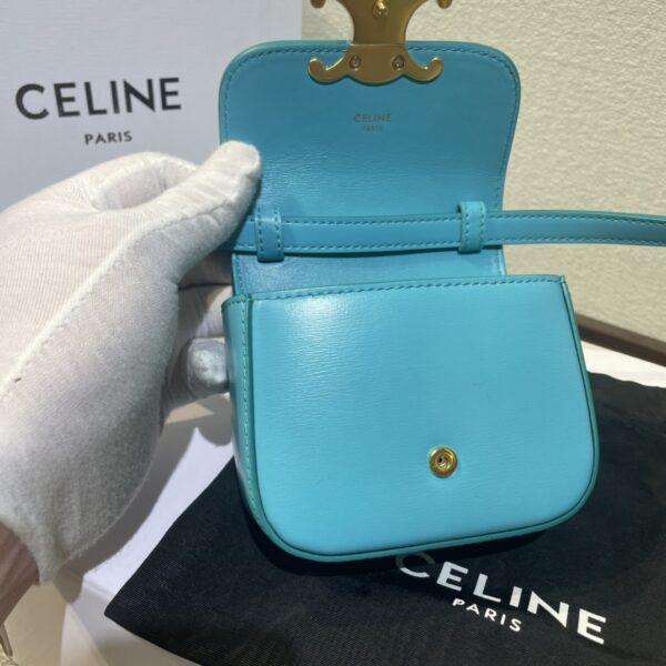 Celine 2022 New Mini Headphone Bag - Sea Green - Image 3