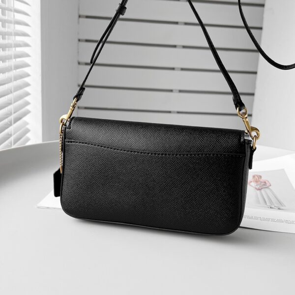 Coach One-shoulder Cross-body Letter Envelope Women's Bag - Black - Image 5