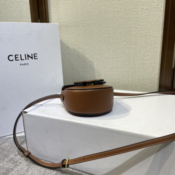 Celine Cuir Besace Mini Saddle Bag - Brown - Image 3