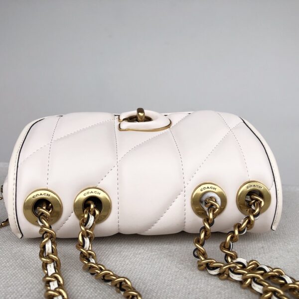Coach Chain Pillow Madison Armpit Crossbody Bag - White - Image 4