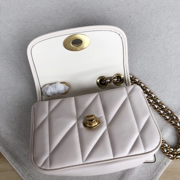 Coach Chain Pillow Madison Armpit Crossbody Bag - White - Image 2