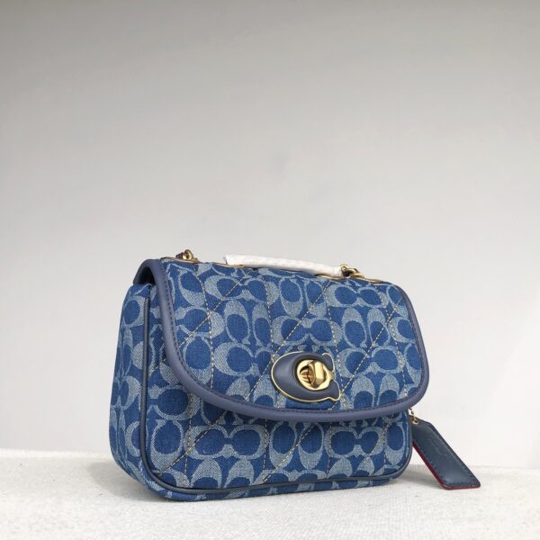 Coach Quilted Pillow Madison Shoulder Bag - Blue - Image 5