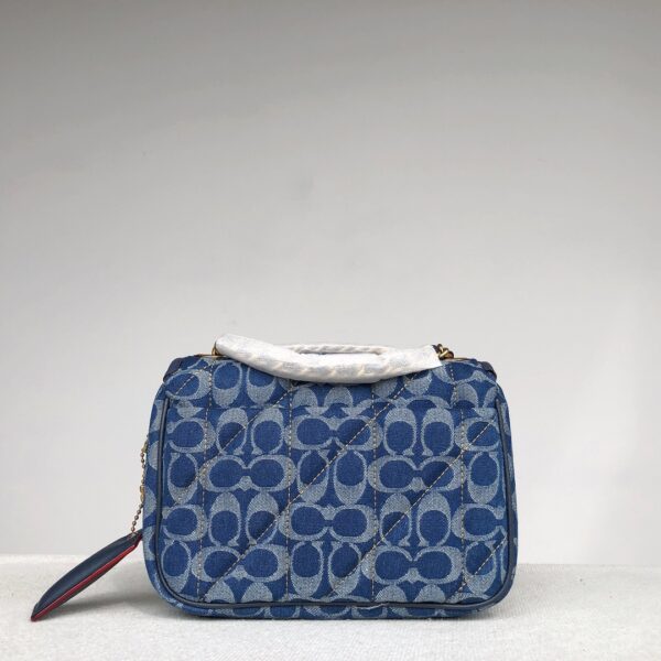 Coach Quilted Pillow Madison Shoulder Bag - Blue - Image 2