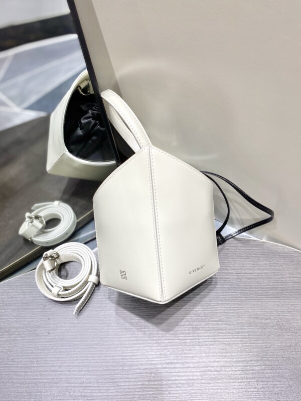 Givenchy Mini Cut Out Bucket Bag - White - Image 5