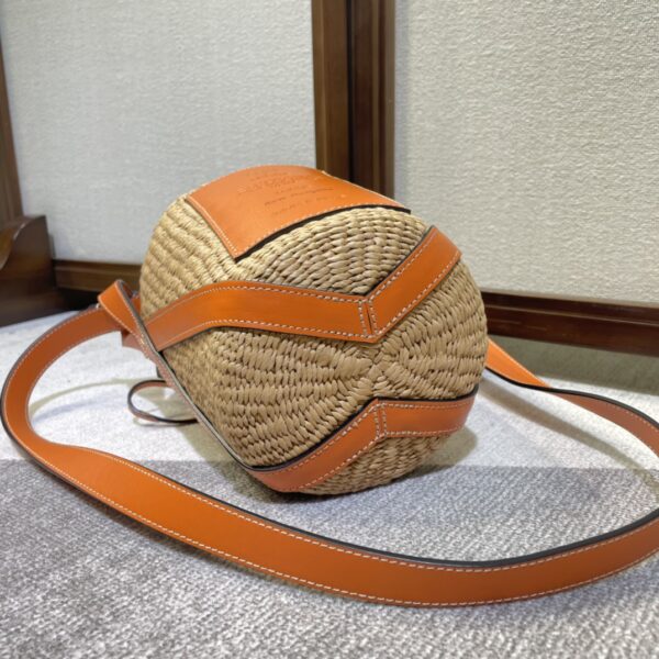 Chloe Concave Shape Basket Bag - Orange - Image 3