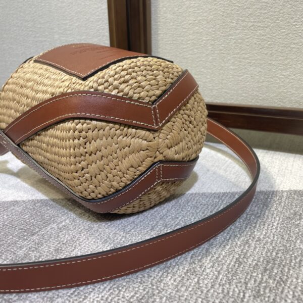 Chloe Concave Shape Basket Bag - Brown - Image 3