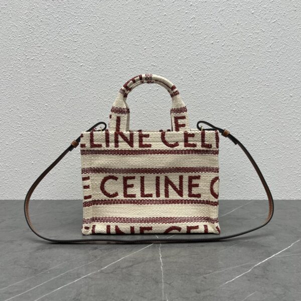 Celine Large Gap Stripes Tote Bag - Brown - Image 4