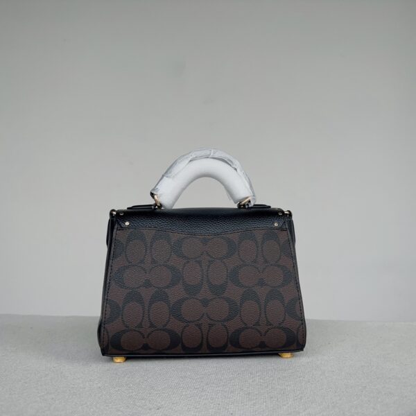 Coach Morgan Top handle Modern Retro Handbag - Black - Image 4